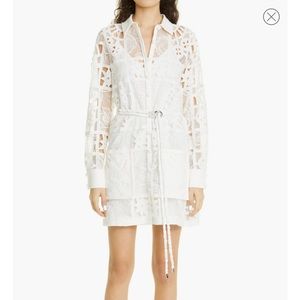 Alexis white lace shift dress